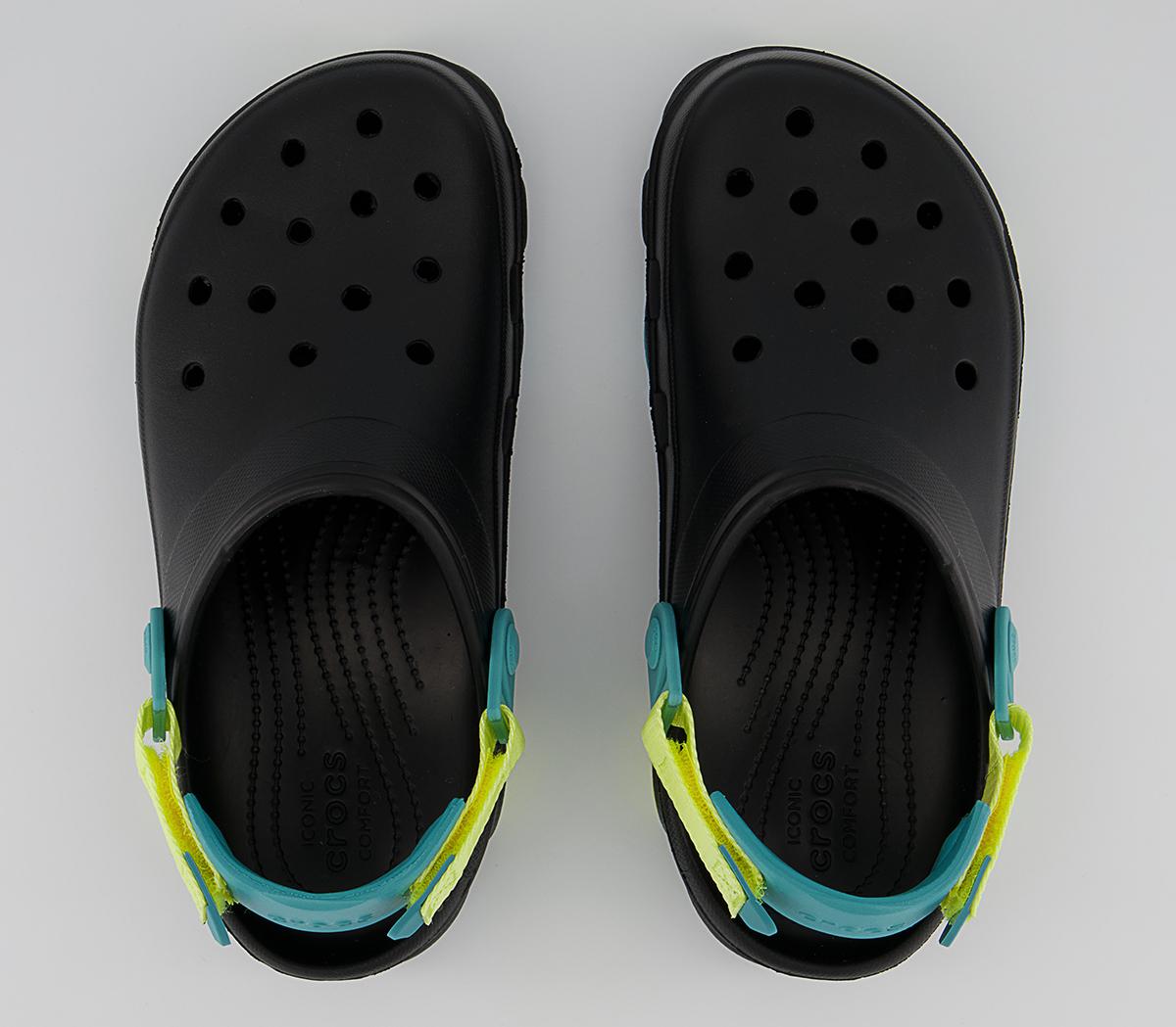 Crocs Classic All Terrain Clogs Crocs Classic All Terrain Clogs Black Blue Lime