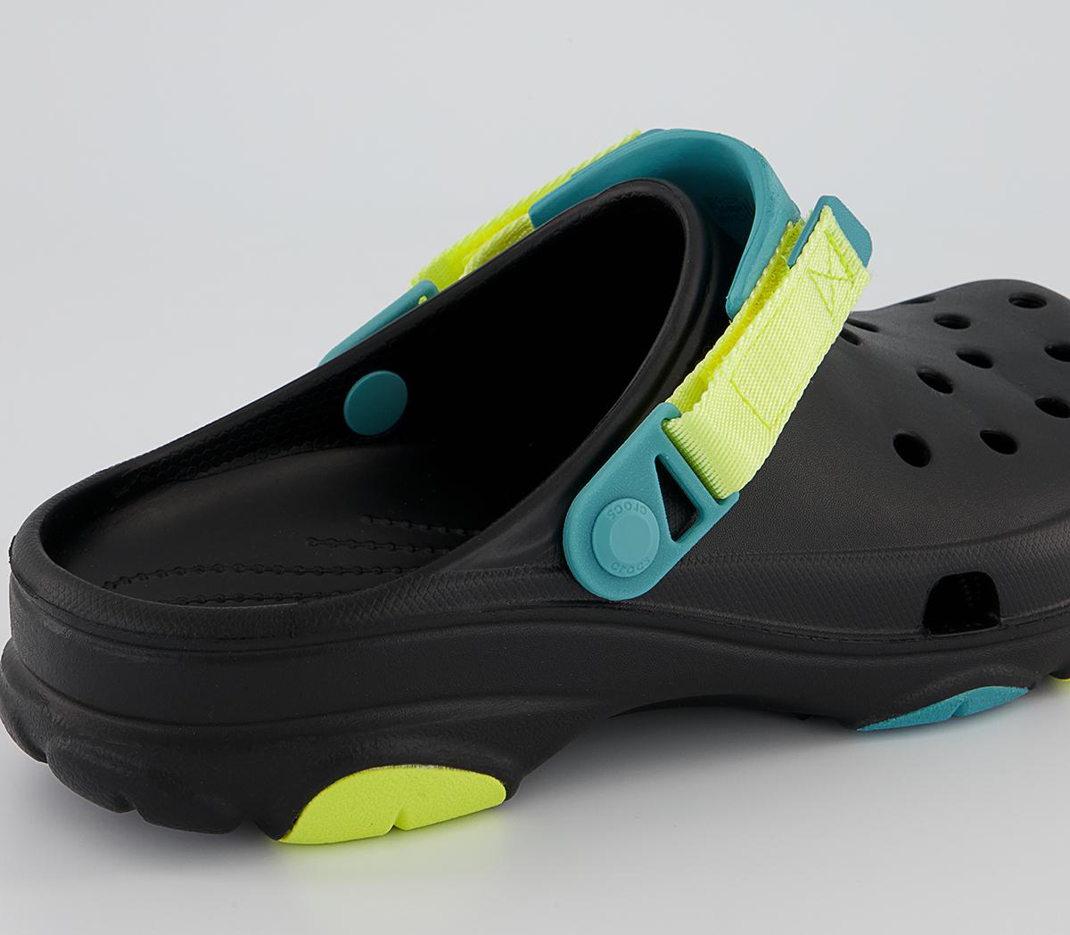 Crocs Classic All Terrain Clogs Crocs Classic All Terrain Clogs Black Blue Lime