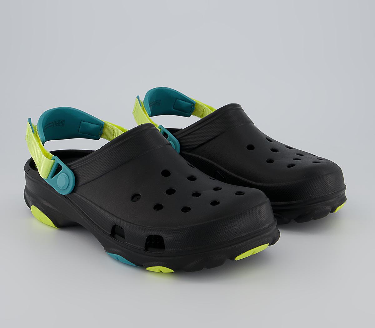 Crocs Classic All Terrain Clogs Crocs Classic All Terrain Clogs Black Blue Lime