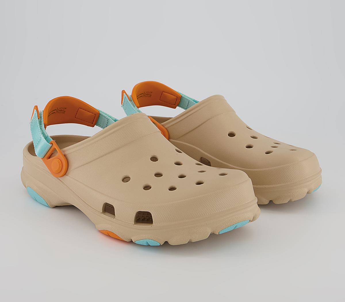 Crocs Classic All Terrain Clogs Chai Blue Orange - Men's Casual Shoes