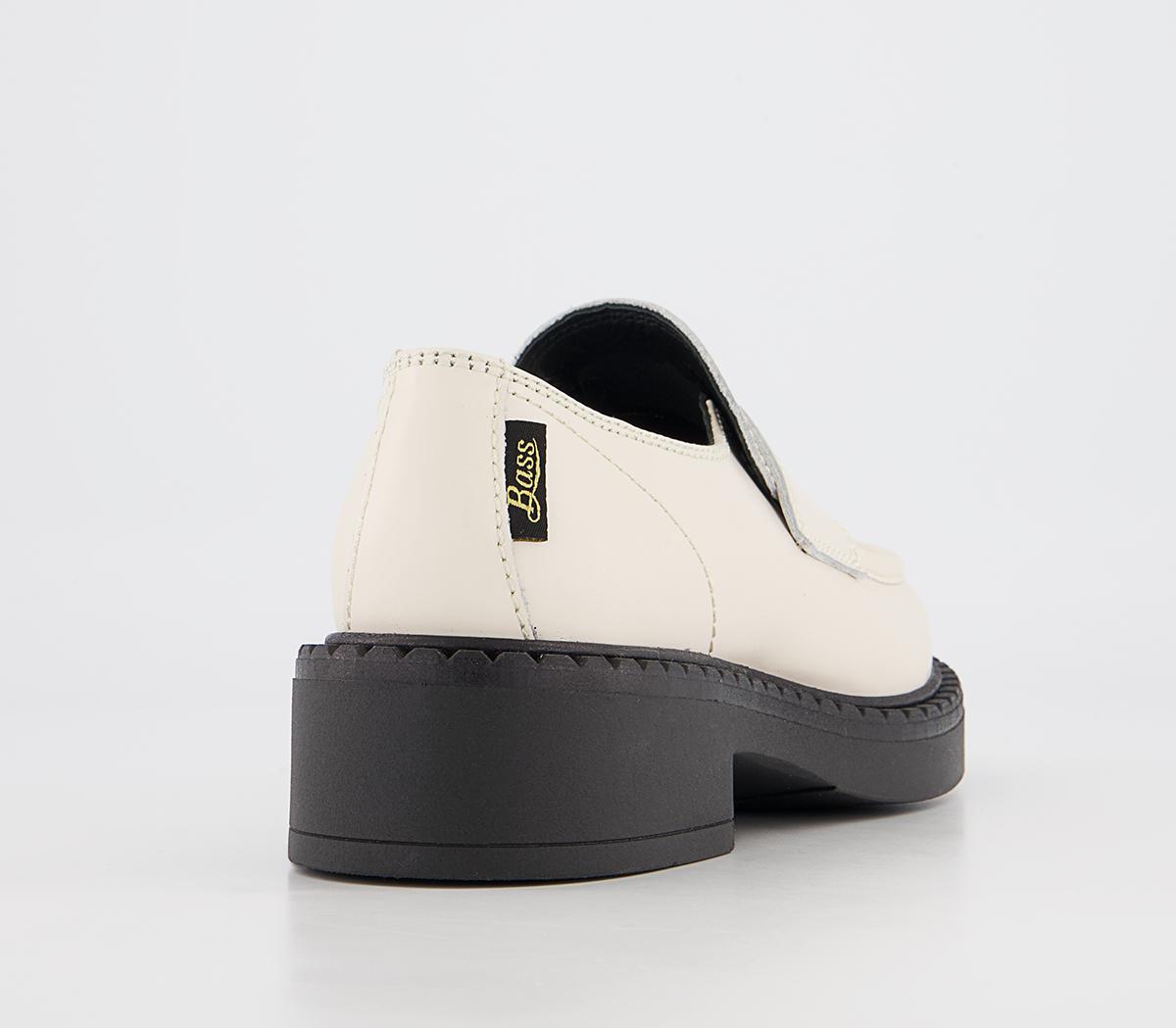 G.H Bass & Co Albany II Saddle Loafers G.H Bass & Co Albany II Saddle Loafers White Leather W Black