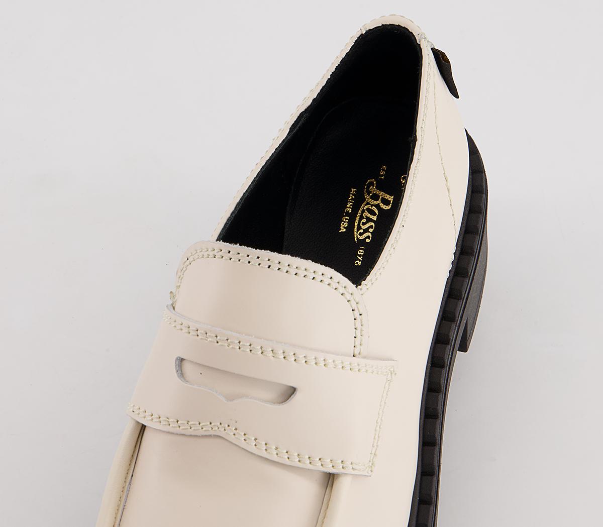 G.H Bass & Co Albany II Saddle Loafers G.H Bass & Co Albany II Saddle Loafers White Leather W Black