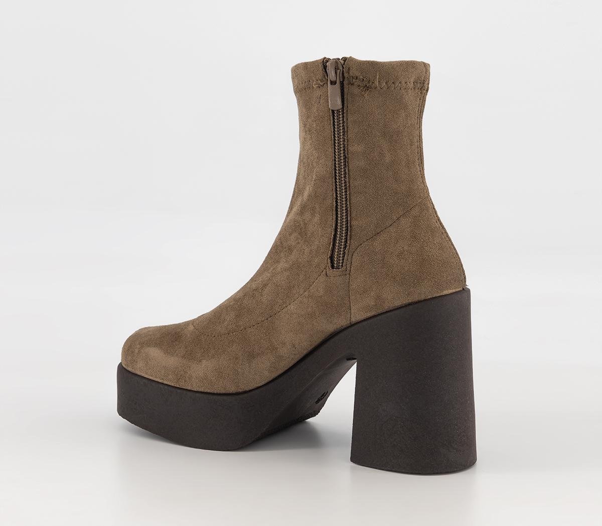 OFFICEAmenna Sock Heeled BootsTaupe