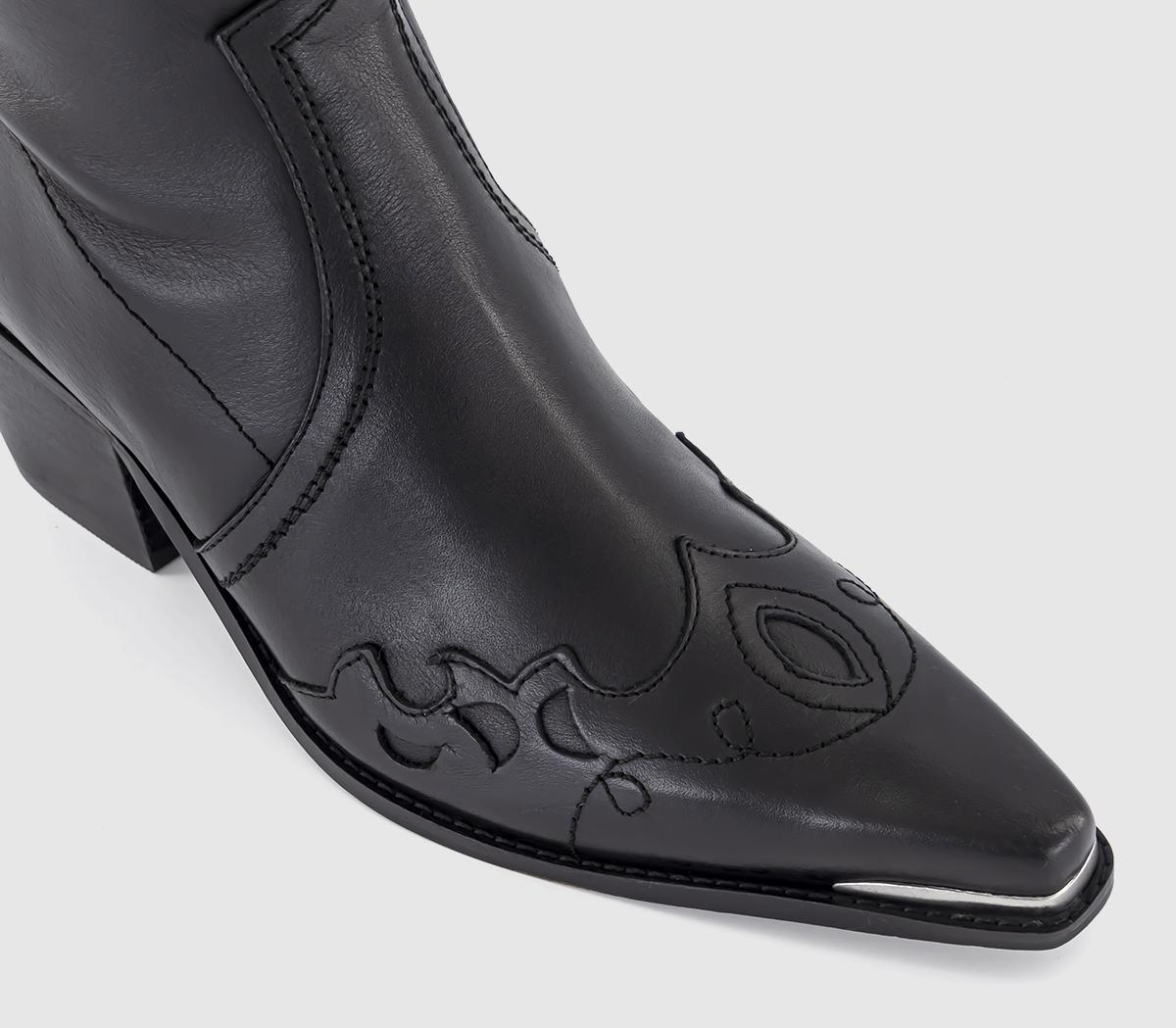 OFFICEAlbuquerque Western BootsBlack Leather