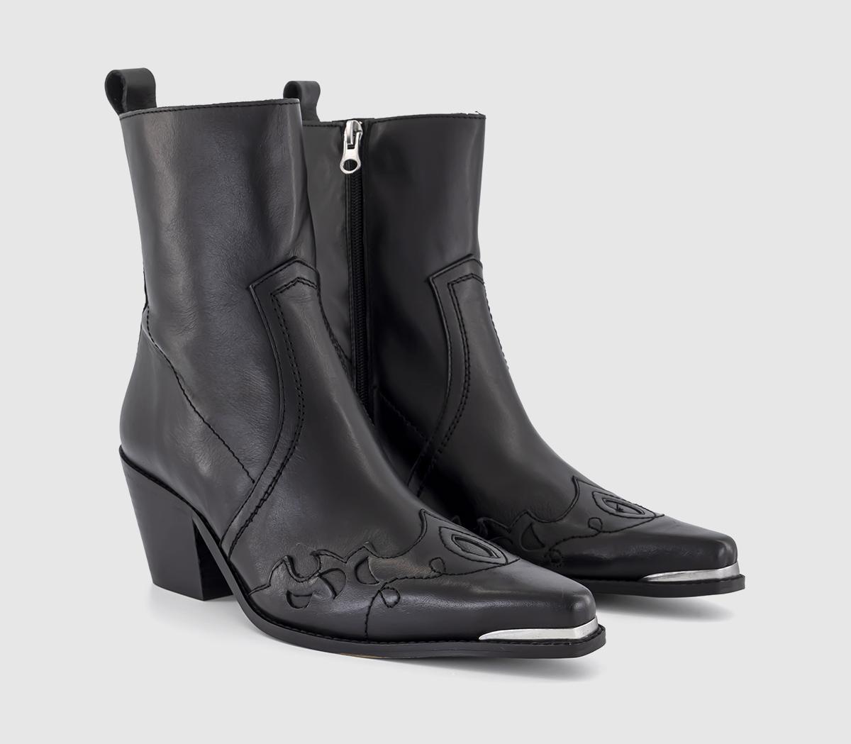 OFFICEAlbuquerque Western BootsBlack Leather