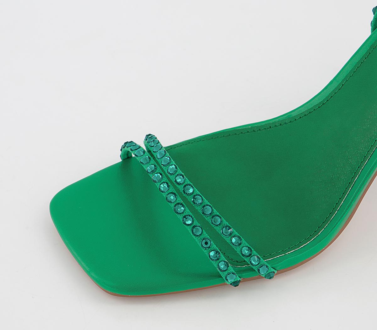 OFFICEHazel Embellished High Ankle SandalsGreen