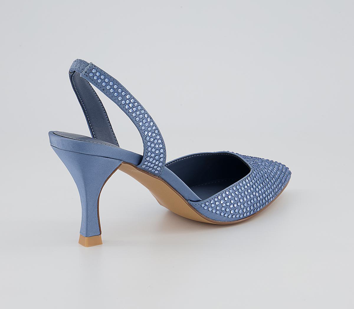 Office Maz Embellished Sling Back Court Heels Office Maz Embellished Sling Back Court Heels Blue