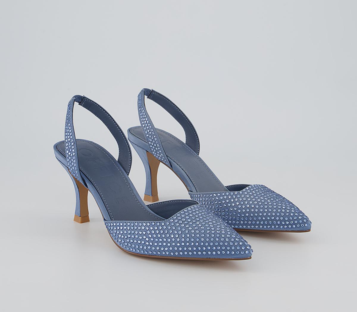 Office Maz Embellished Sling Back Court Heels Office Maz Embellished Sling Back Court Heels Blue