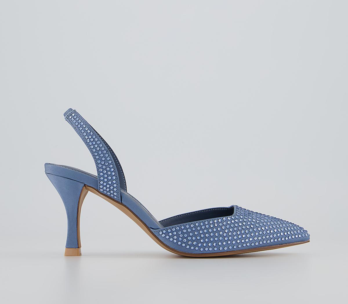 OFFICE Maz Embellished Sling Back Court Heels Blue - Heels