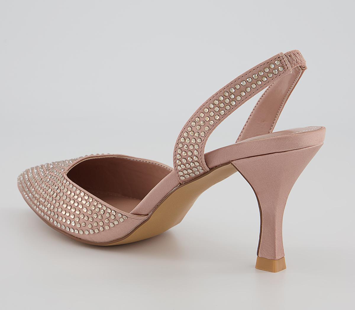 Office Maz Embellished Sling Back Court Heels Office Maz Embellished Sling Back Court Heels Nude