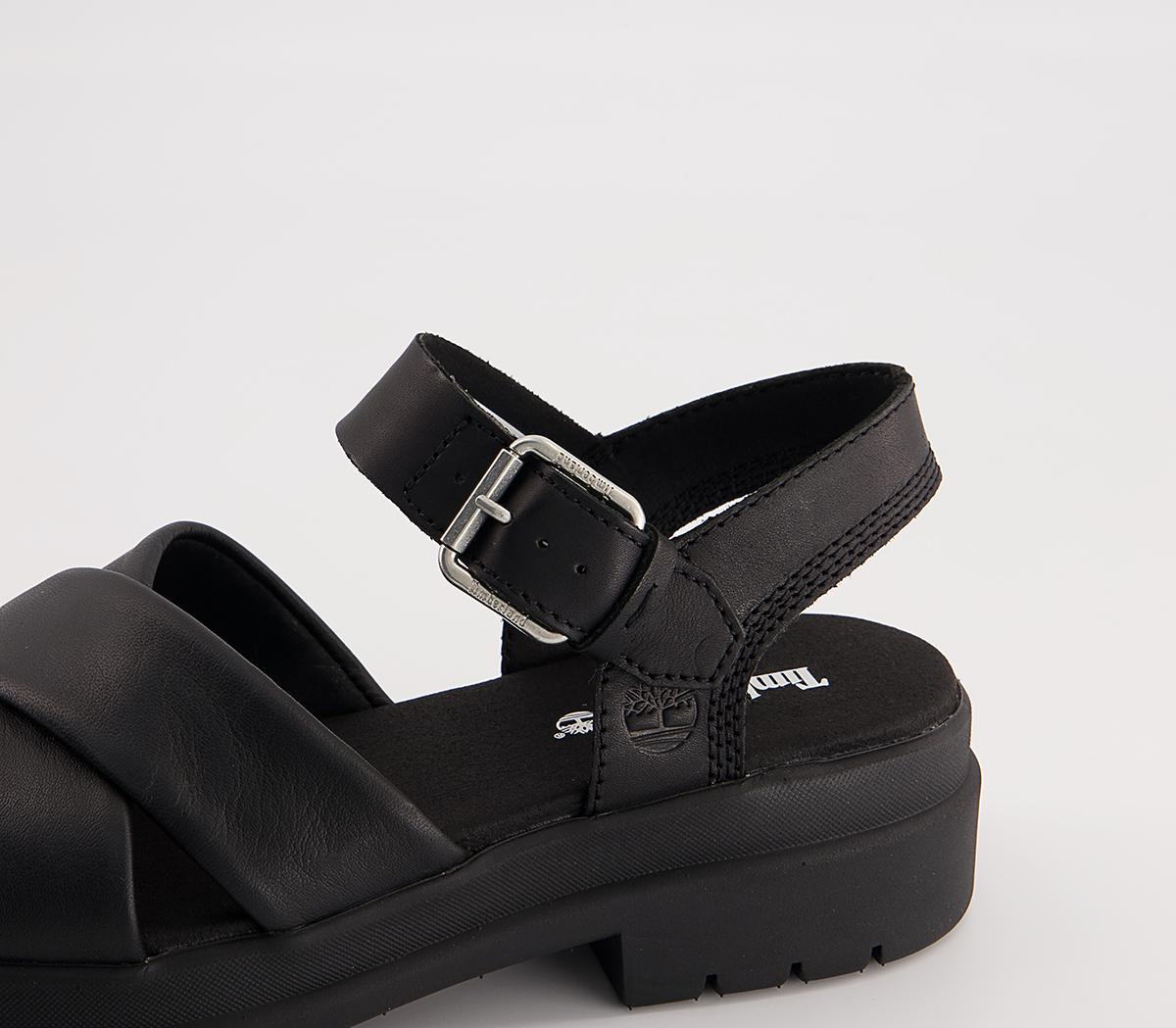 Timberland London Vibe X Strap Sandals Black Full Grain - Women’s Sandals