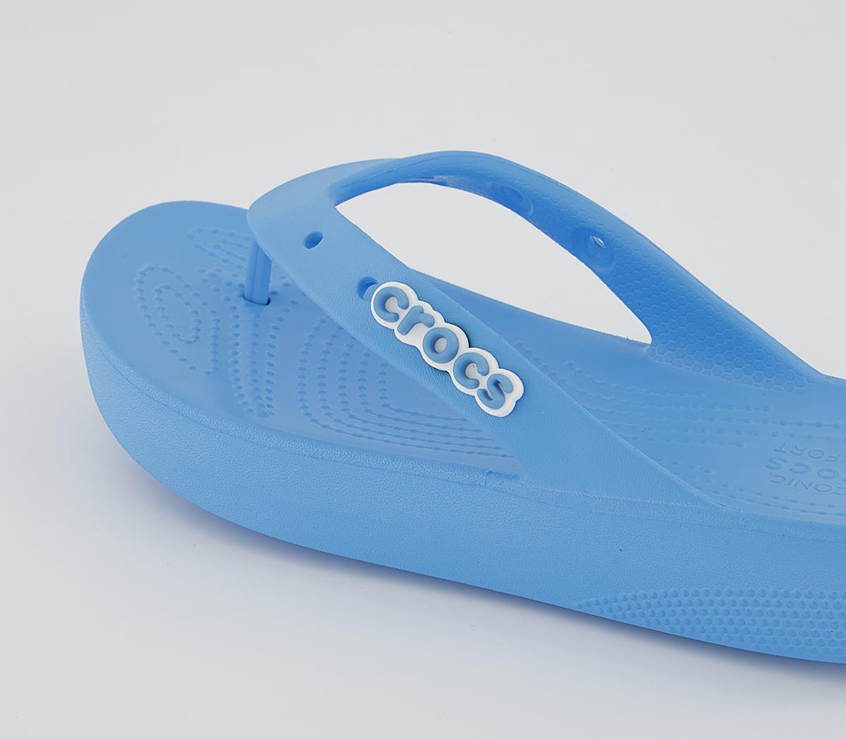 Crocs Classic Platform Flip Flops Crocs Classic Platform Flip Flops Oxygen Blue