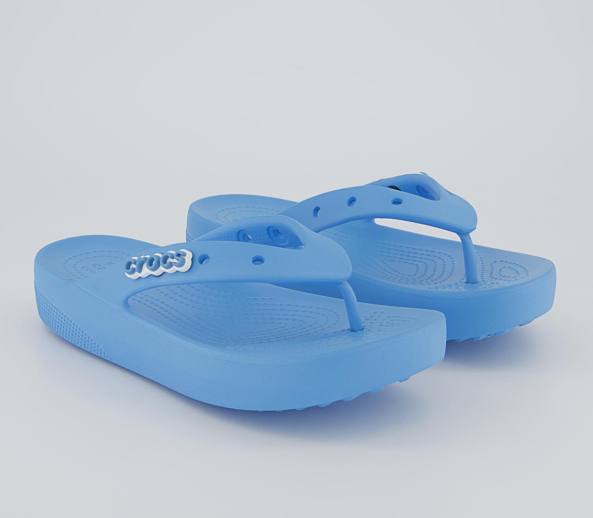 Crocs Classic Platform Flip Flops Oxygen Blue - Women’s Sandals