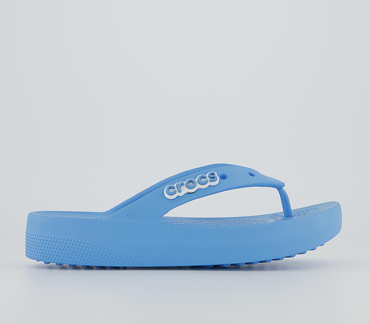 Crocs Classic Platform Flip Flops Crocs Classic Platform Flip Flops Oxygen Blue