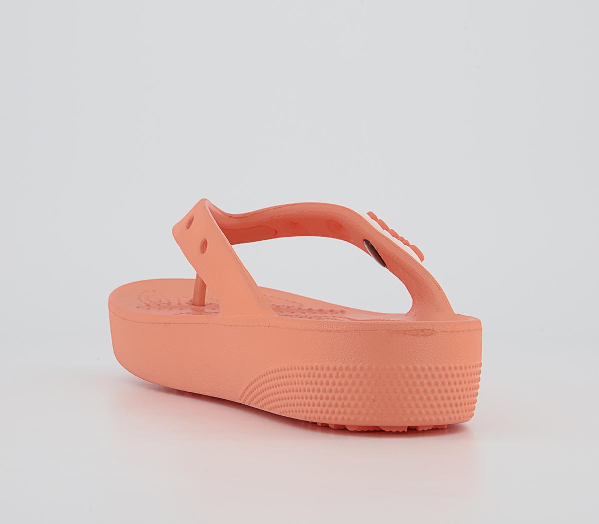 Crocs Classic Platform Flip Flops Crocs Classic Platform Flip Flops Papaya