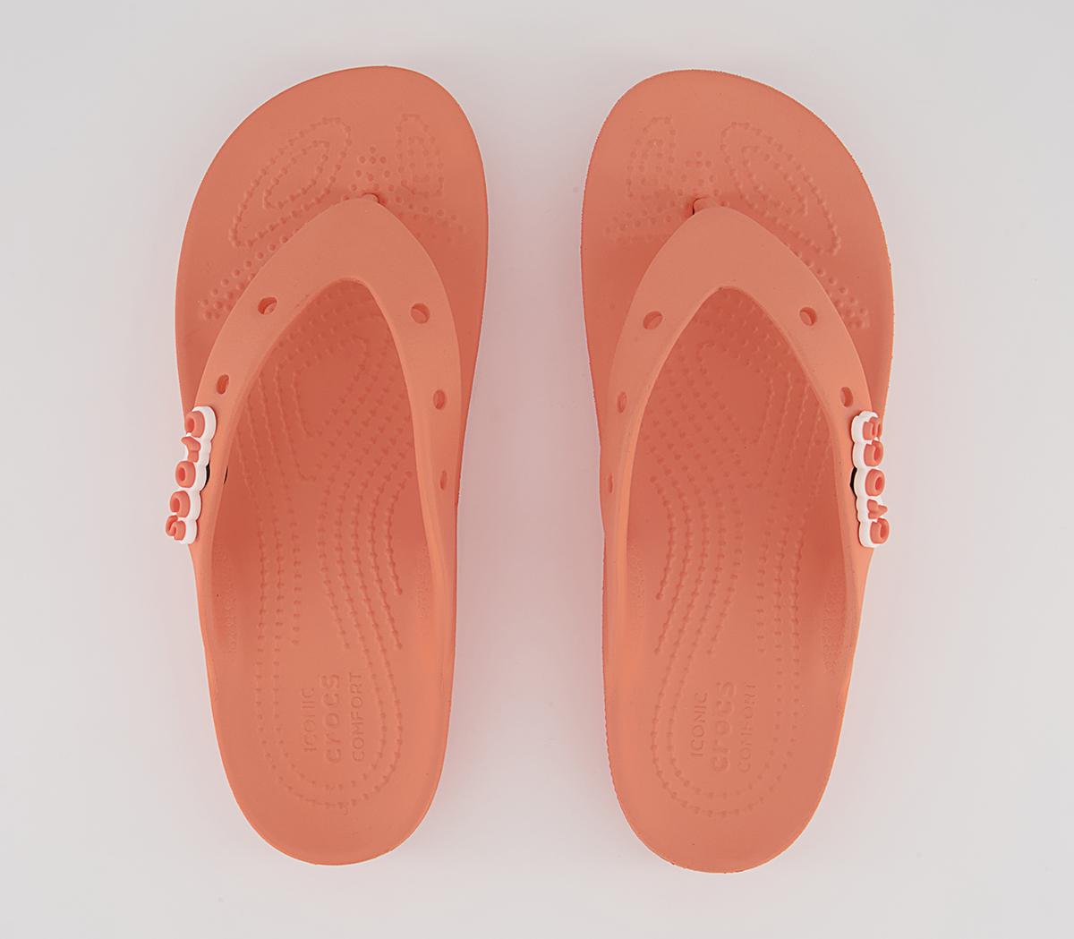 Crocs Classic Platform Flip Flops Crocs Classic Platform Flip Flops Papaya