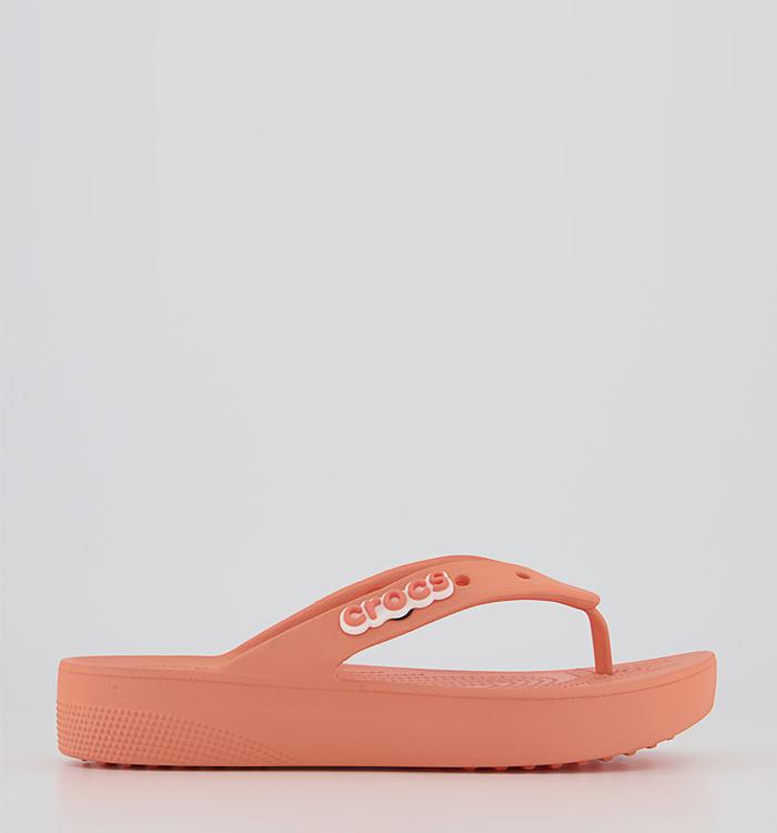 Crocs Classic Platform Flip Flops Papaya