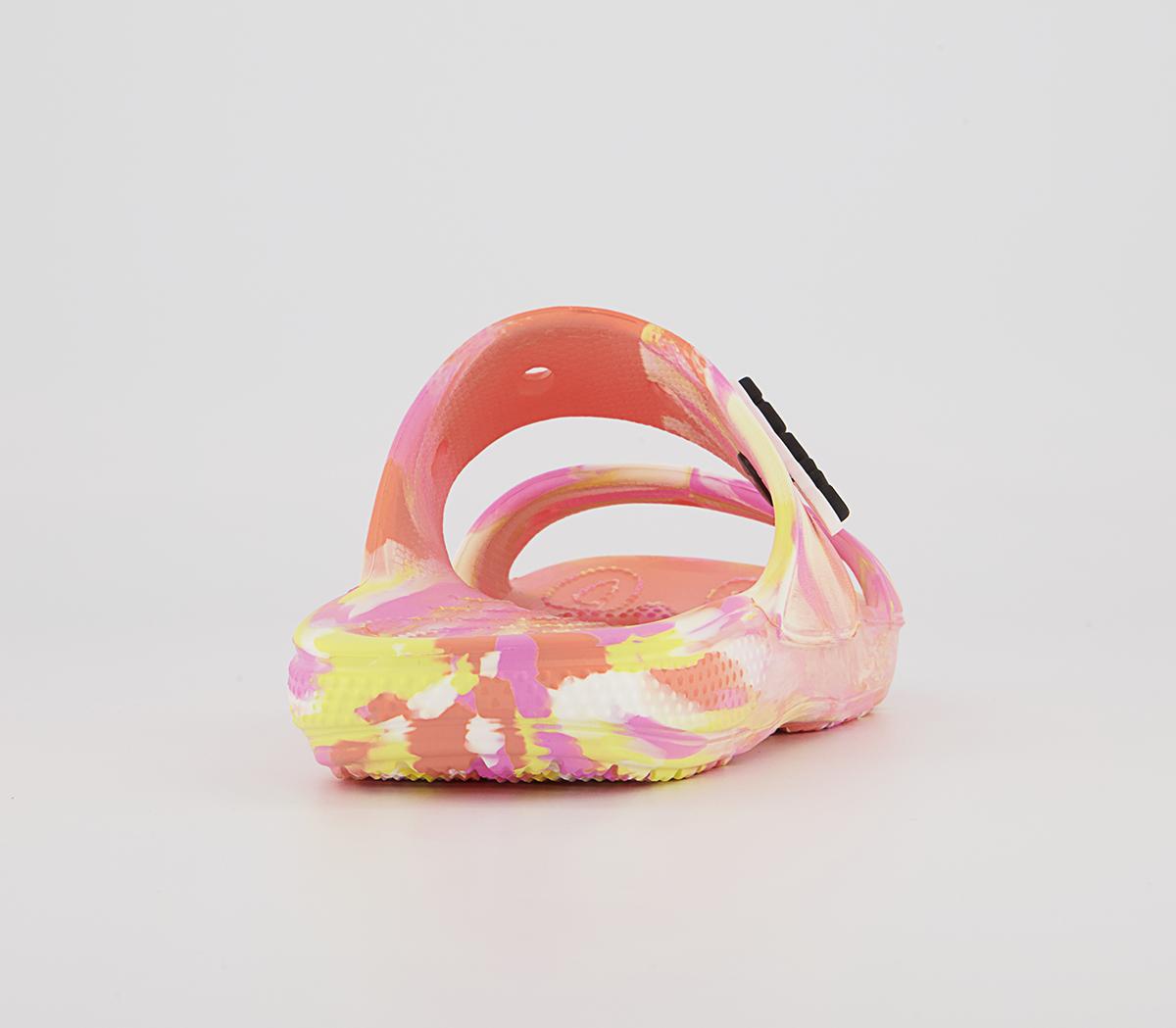 Crocs Classic 2 Strap Sandals Crocs Classic 2 Strap Sandals Papaya Multi Marble