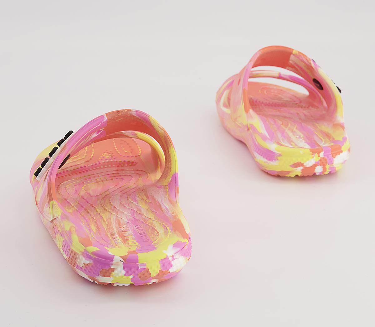 Crocs Classic 2 Strap Sandals Crocs Classic 2 Strap Sandals Papaya Multi Marble