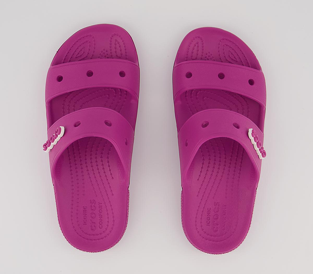 Crocs Classic 2 Strap Sandals Crocs Classic 2 Strap Sandals Fuchsia Fun