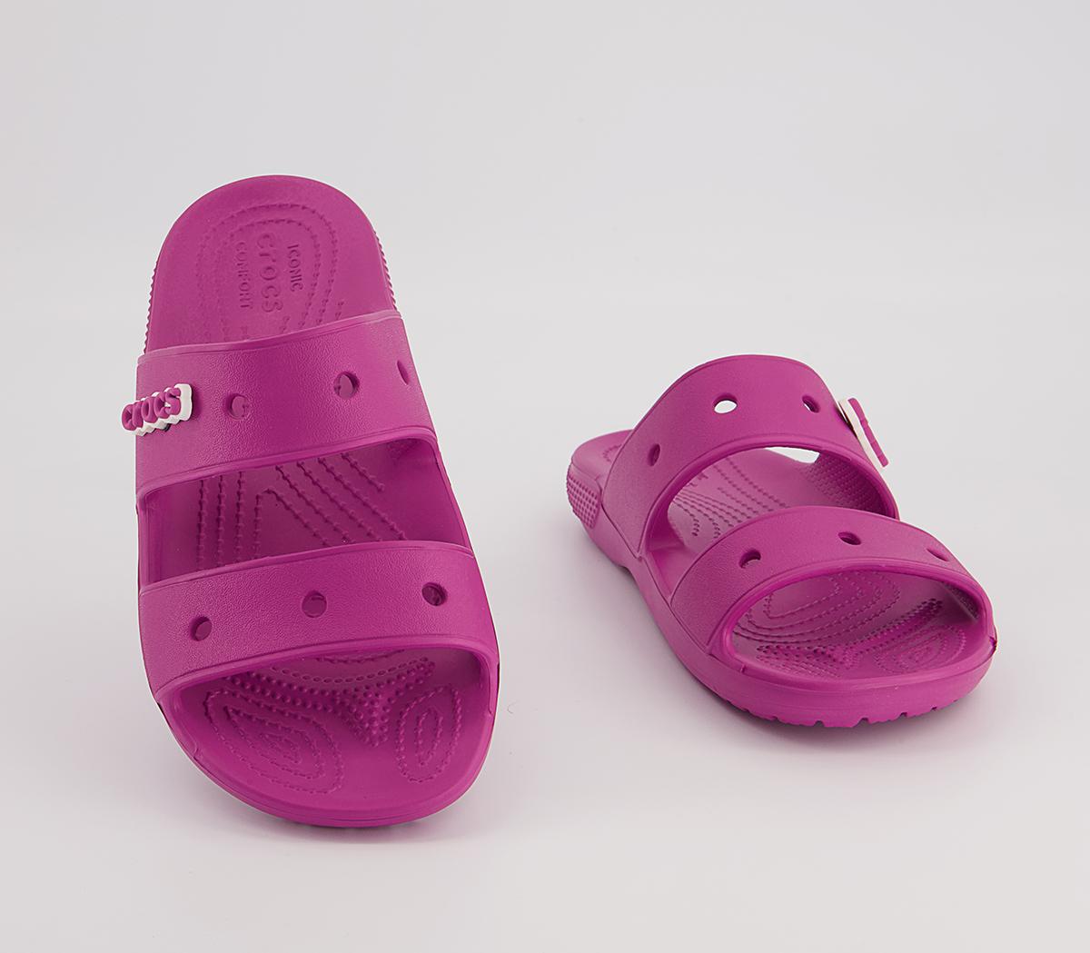 Crocs Classic 2 Strap Sandals Crocs Classic 2 Strap Sandals Fuchsia Fun