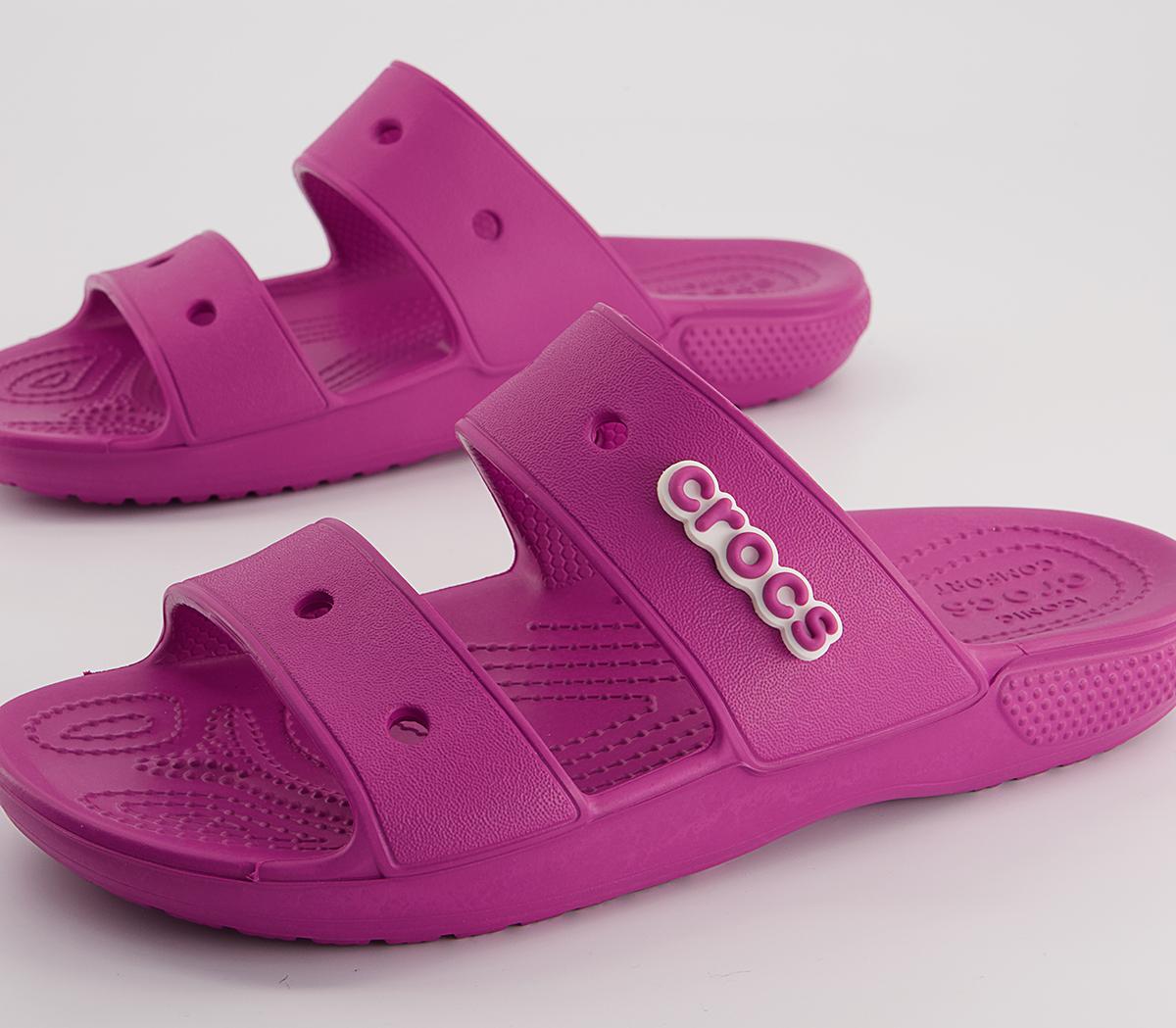 Crocs Classic 2 Strap Sandals Crocs Classic 2 Strap Sandals Fuchsia Fun