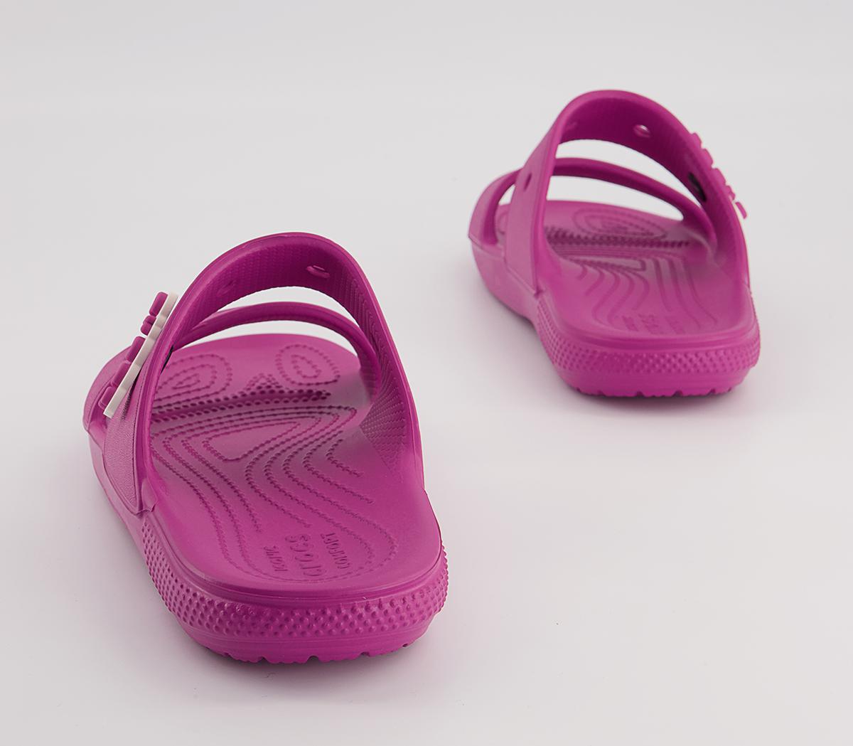 Crocs Classic 2 Strap Sandals Crocs Classic 2 Strap Sandals Fuchsia Fun
