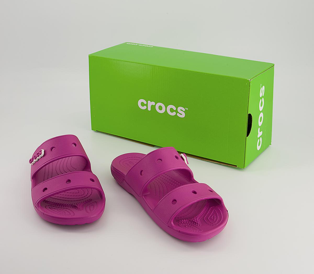 Crocs Classic 2 Strap Sandals Crocs Classic 2 Strap Sandals Fuchsia Fun
