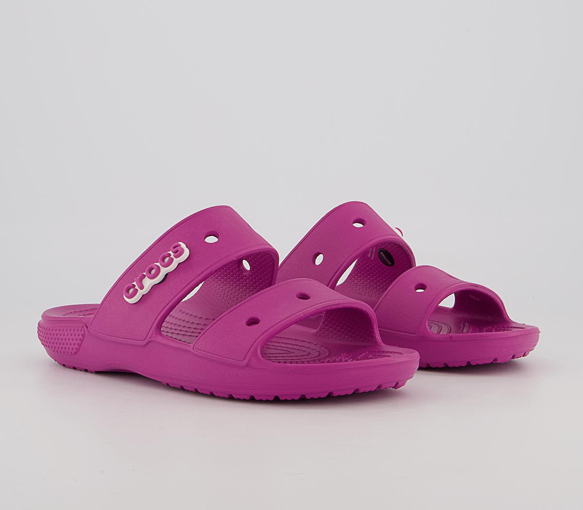 Crocs Classic 2 Strap Sandals Crocs Classic 2 Strap Sandals Fuchsia Fun