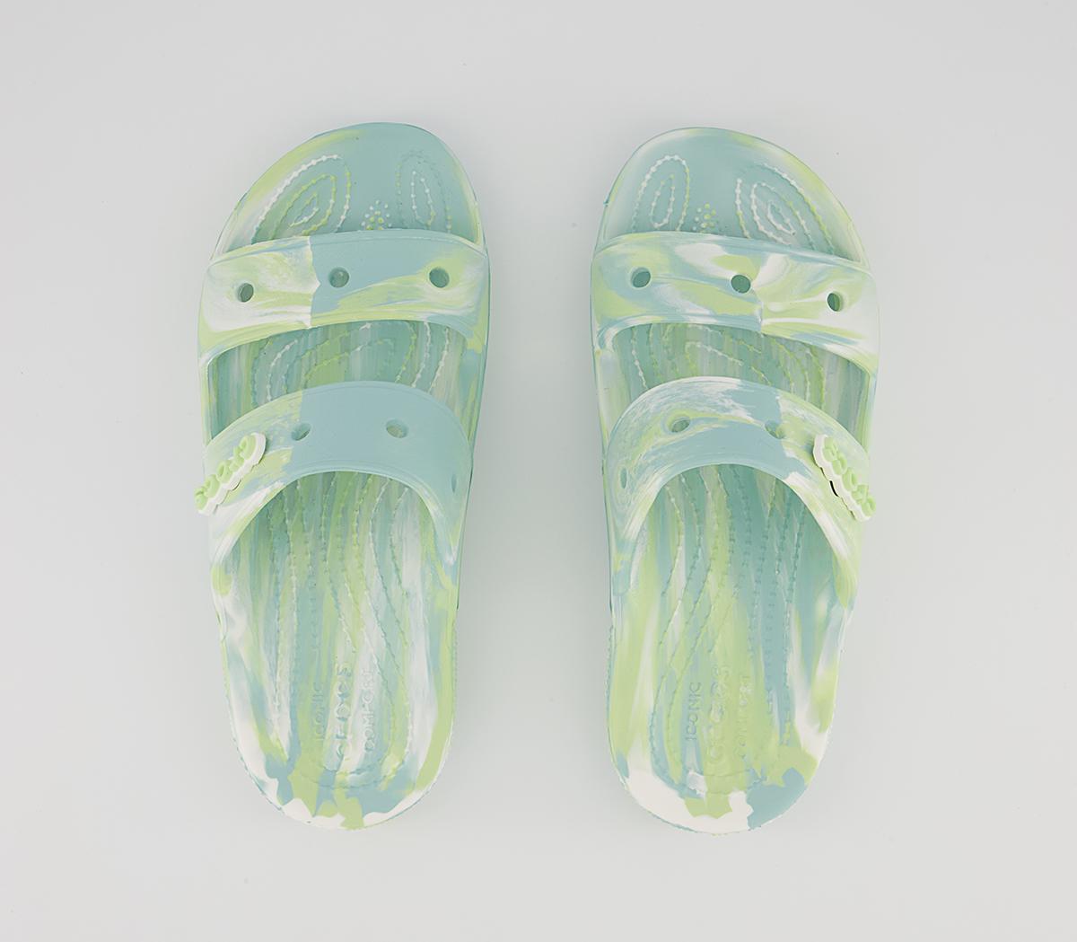 Crocs Classic 2 Strap Sandals Crocs Classic 2 Strap Sandals Pure Water Multi Marble