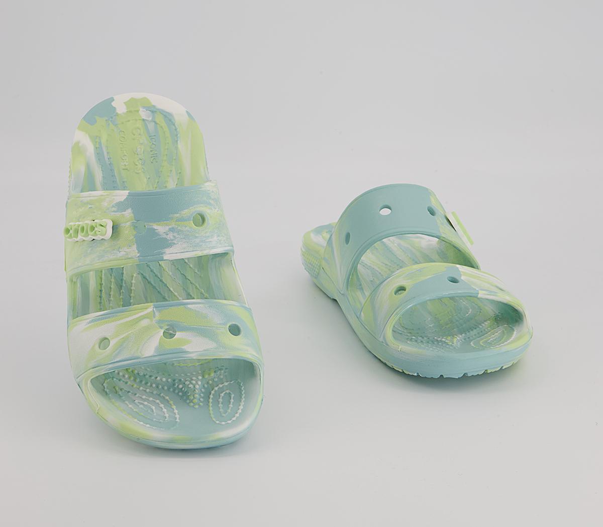 Crocs Classic 2 Strap Sandals Crocs Classic 2 Strap Sandals Pure Water Multi Marble