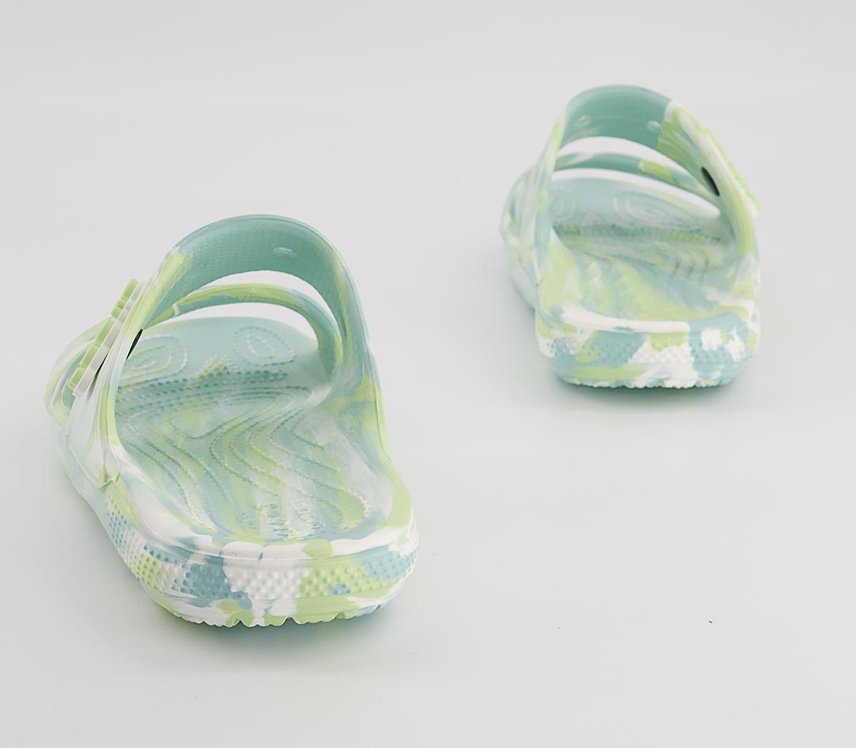 Crocs Classic 2 Strap Sandals Crocs Classic 2 Strap Sandals Pure Water Multi Marble