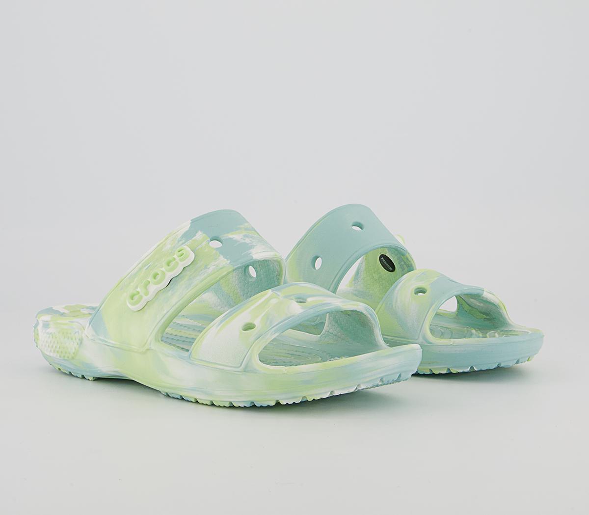 Crocs Classic 2 Strap Sandals Crocs Classic 2 Strap Sandals Pure Water Multi Marble