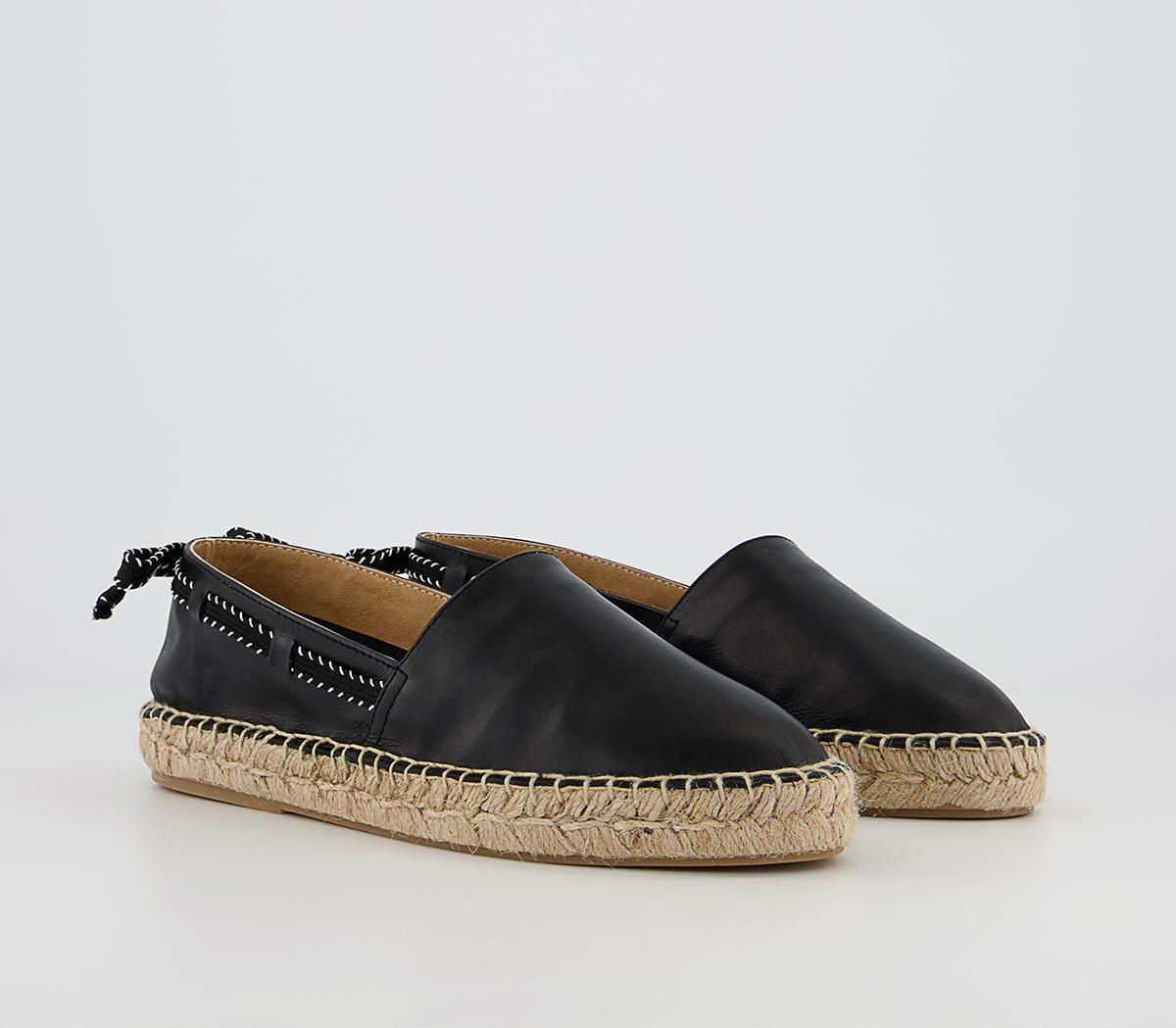 Office Finley Grosgrain Bow Espadrilles Office Finley Grosgrain Bow Espadrilles Black Leather