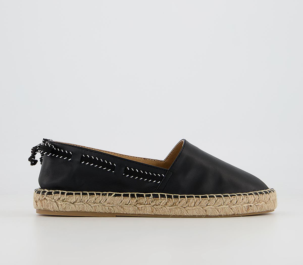 Office Finley Grosgrain Bow Espadrilles Office Finley Grosgrain Bow Espadrilles Black Leather