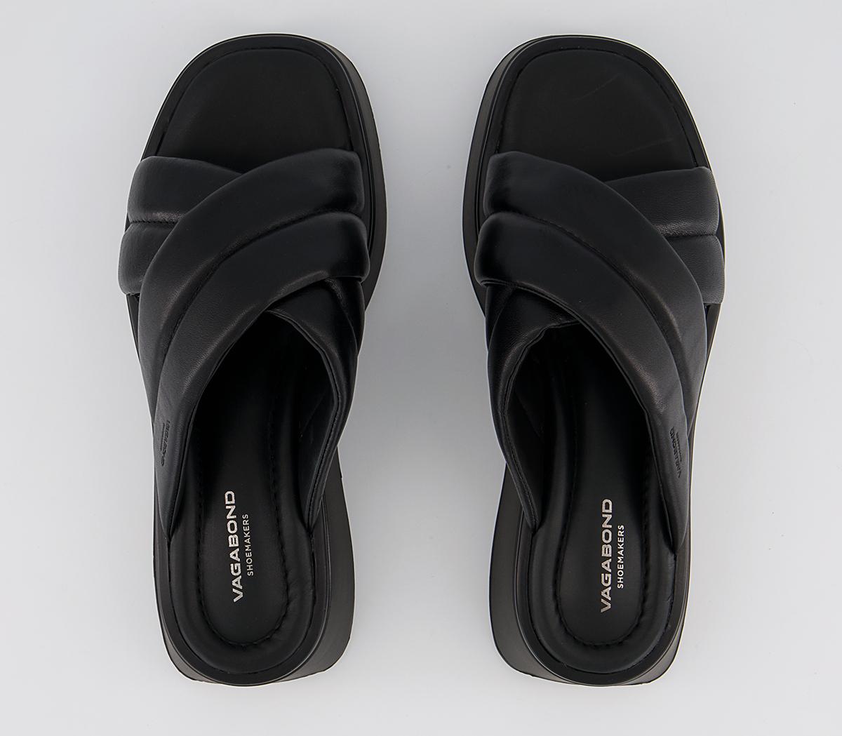 Vagabond Shoemakers Courtney Cross Strap Sliders Vagabond Shoemakers Courtney Cross Strap Sliders Black