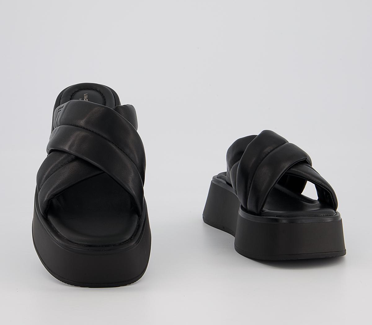 Vagabond Shoemakers Courtney Cross Strap Sliders Vagabond Shoemakers Courtney Cross Strap Sliders Black