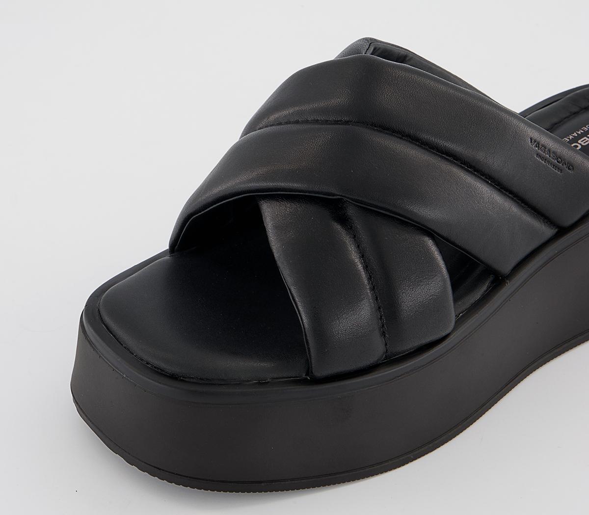 Vagabond Shoemakers Courtney Cross Strap Sliders Vagabond Shoemakers Courtney Cross Strap Sliders Black