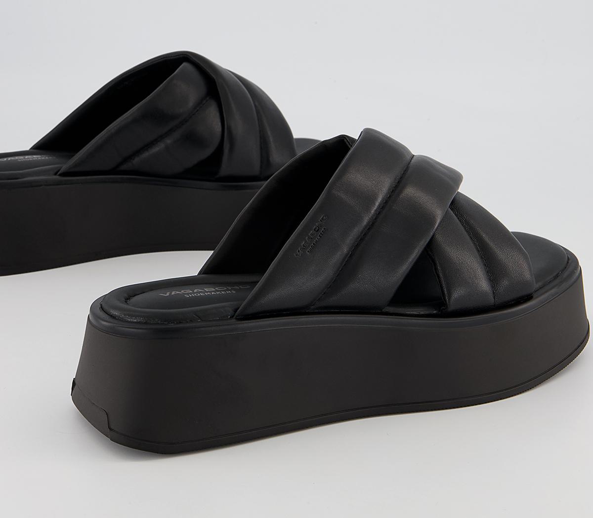 Vagabond Shoemakers Courtney Cross Strap Sliders Vagabond Shoemakers Courtney Cross Strap Sliders Black