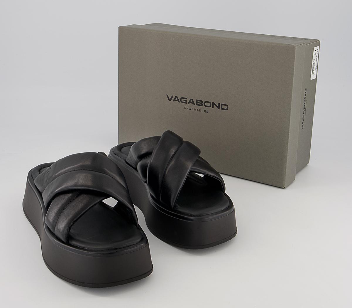Vagabond Shoemakers Courtney Cross Strap Sliders Vagabond Shoemakers Courtney Cross Strap Sliders Black
