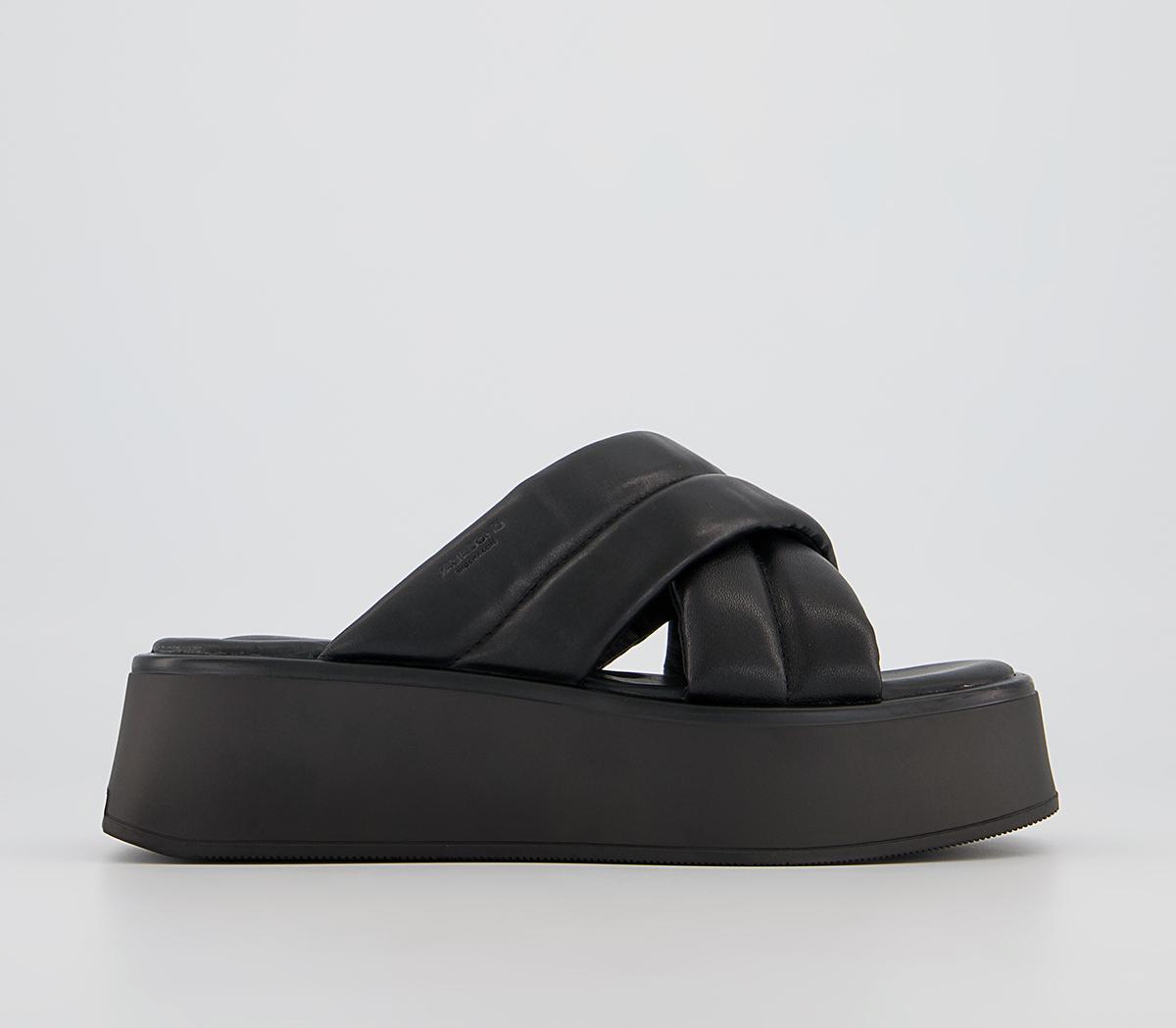 Vagabond Shoemakers Courtney Cross Strap Sliders Vagabond Shoemakers Courtney Cross Strap Sliders Black