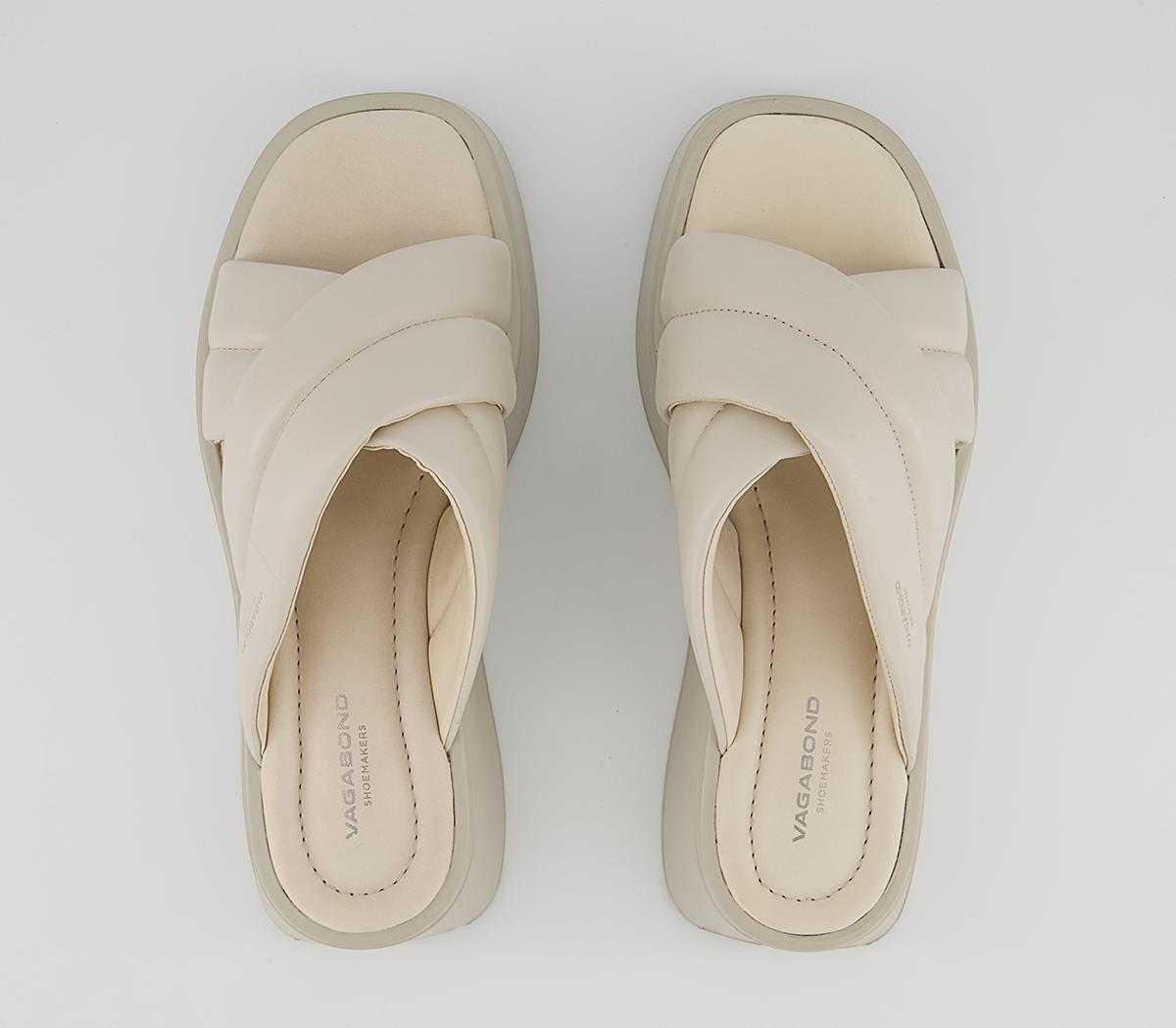 Vagabond Shoemakers Courtney Cross Strap Sliders Vagabond Shoemakers Courtney Cross Strap Sliders Off White