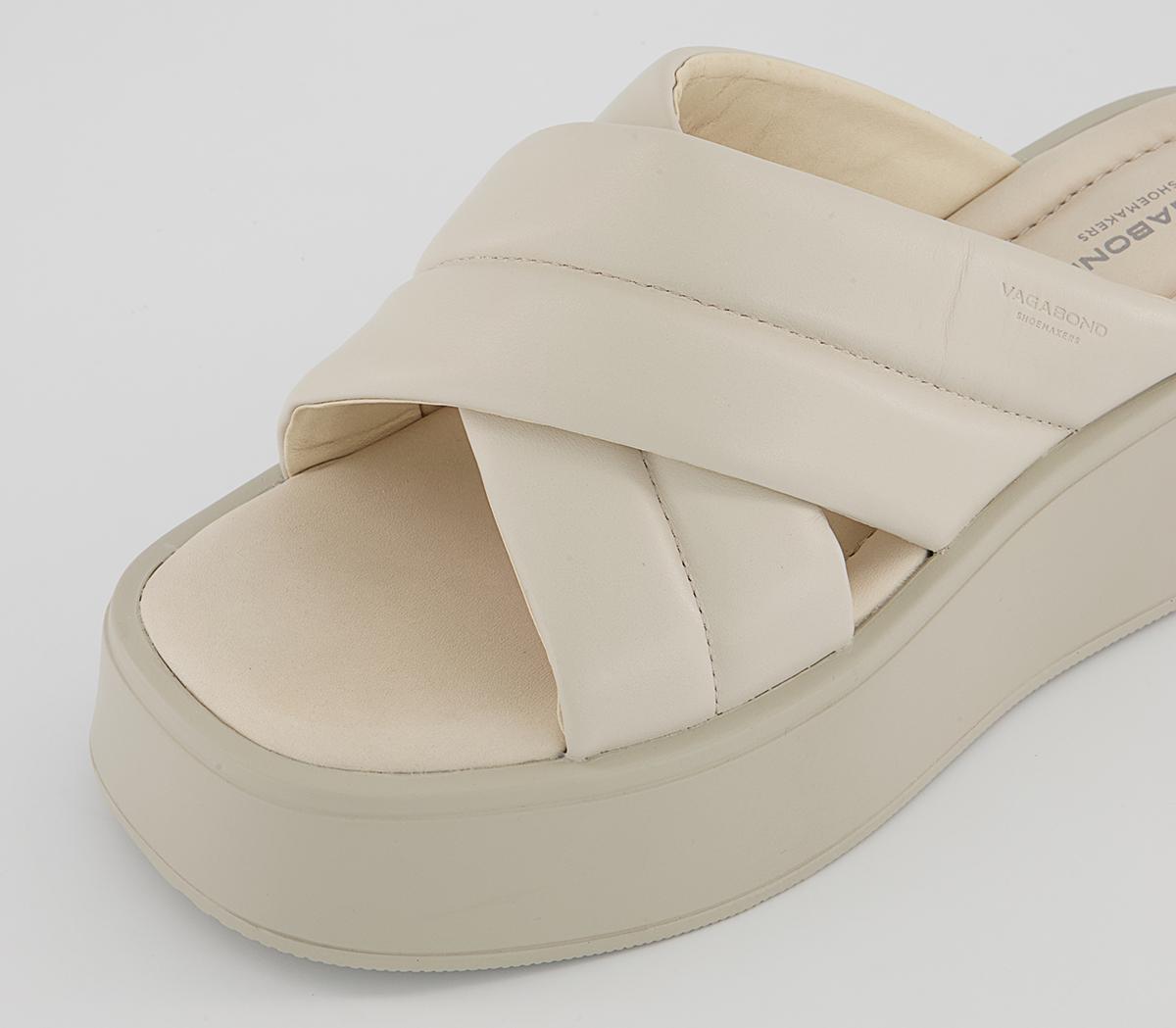 Vagabond Shoemakers Courtney Cross Strap Sliders Vagabond Shoemakers Courtney Cross Strap Sliders Off White