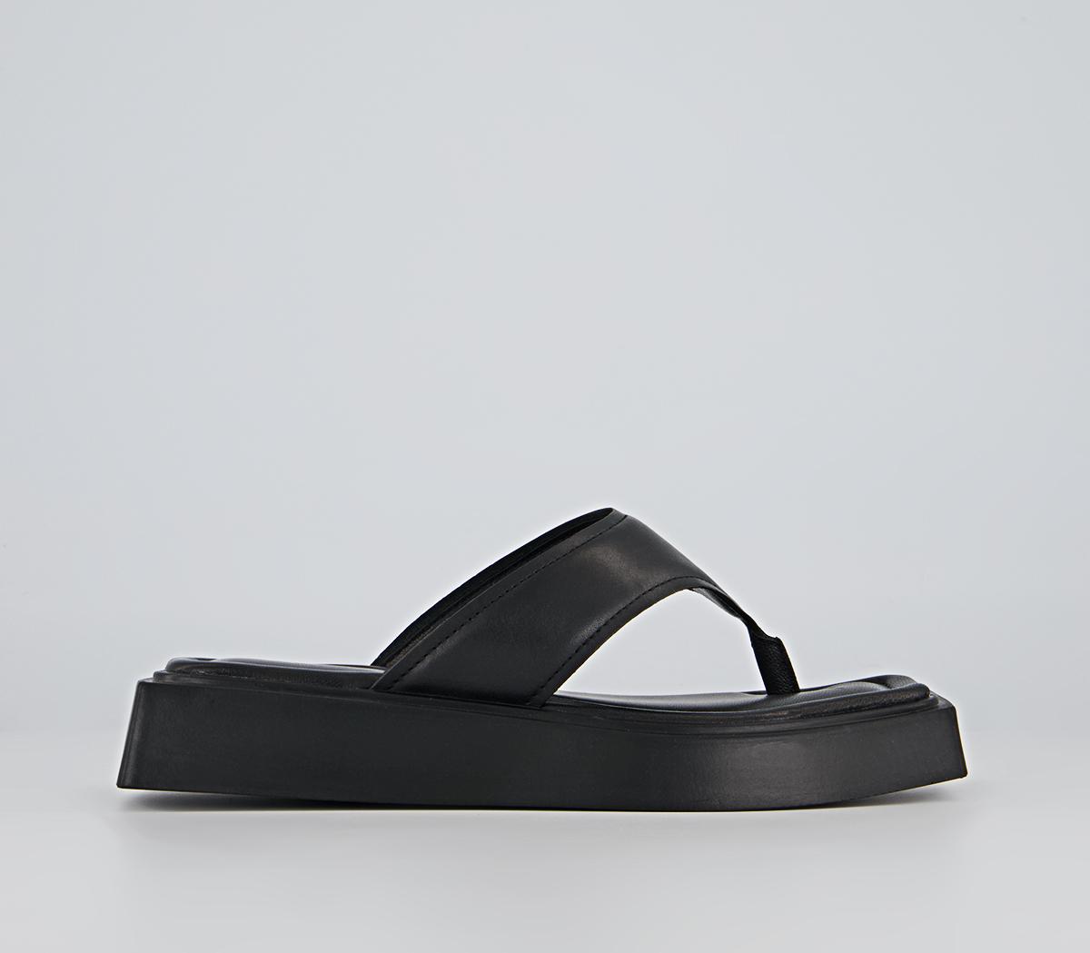 Vagabond Shoemakers Evy Toe Thong Sandals Black - Women’s Sandals