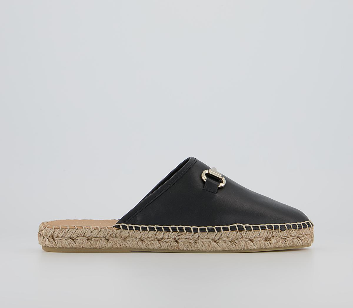 Office Frais Snaffle Espadrille Mules Office Frais Snaffle Espadrille Mules Black Leather