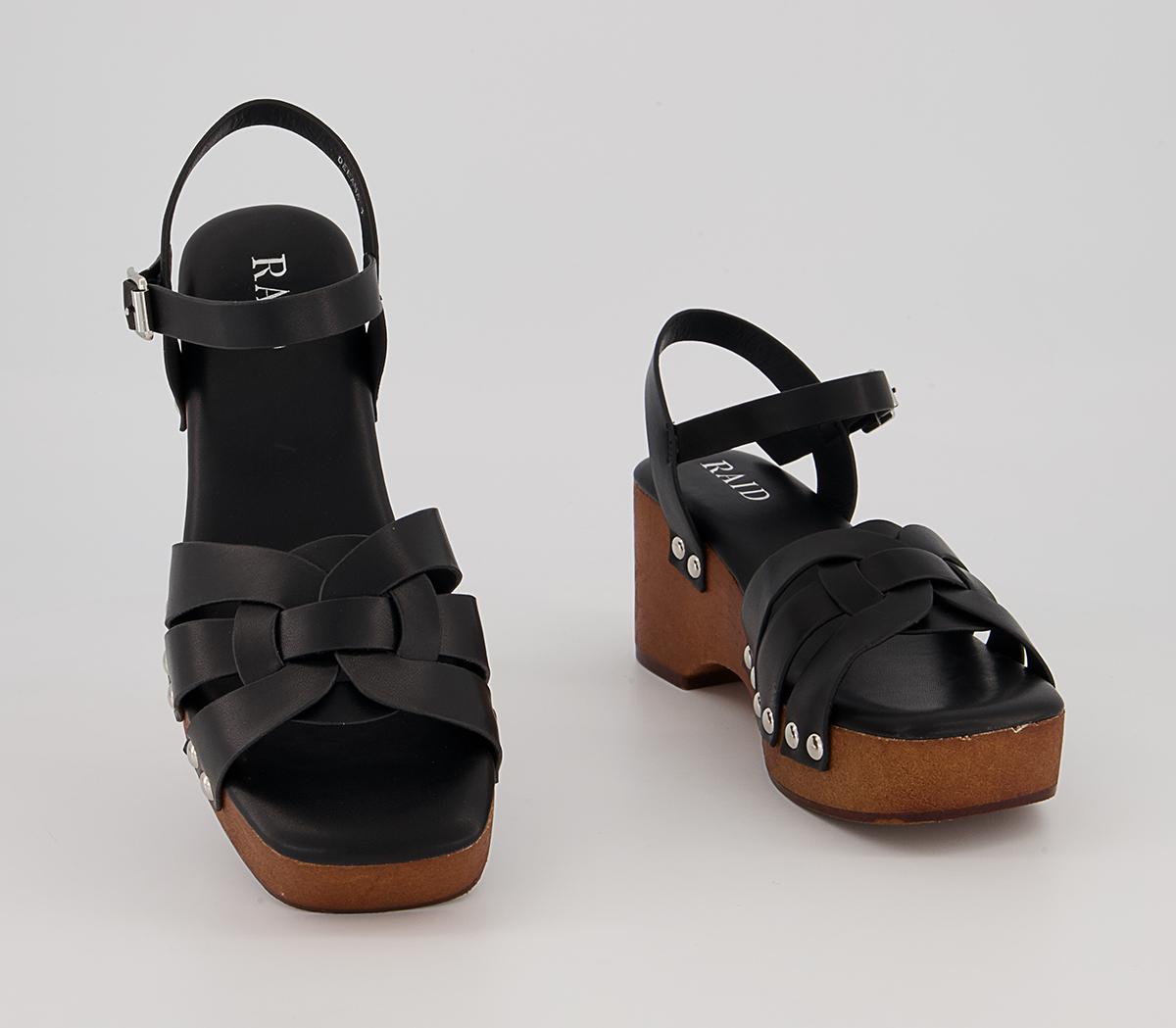 Raid Deeana Heeled Clogs Raid Deeana Heeled Clogs Black