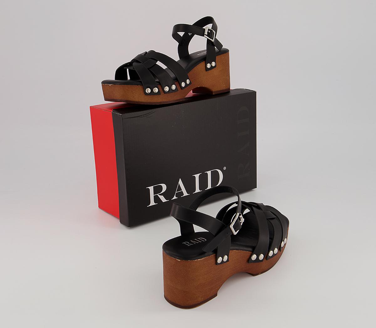 Raid Deeana Heeled Clogs Raid Deeana Heeled Clogs Black