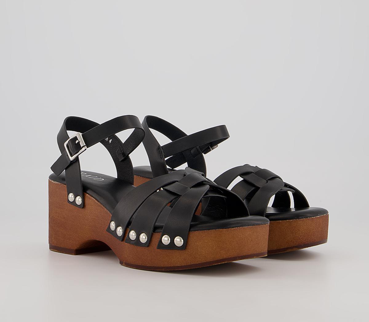 Raid Deeana Heeled Clogs Raid Deeana Heeled Clogs Black