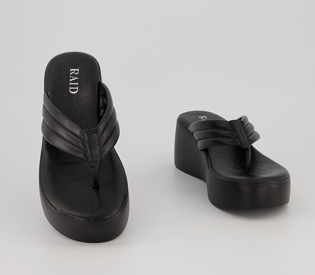 Raid Weylyn Cross Strap Wedges Raid Weylyn Cross Strap Wedges Black