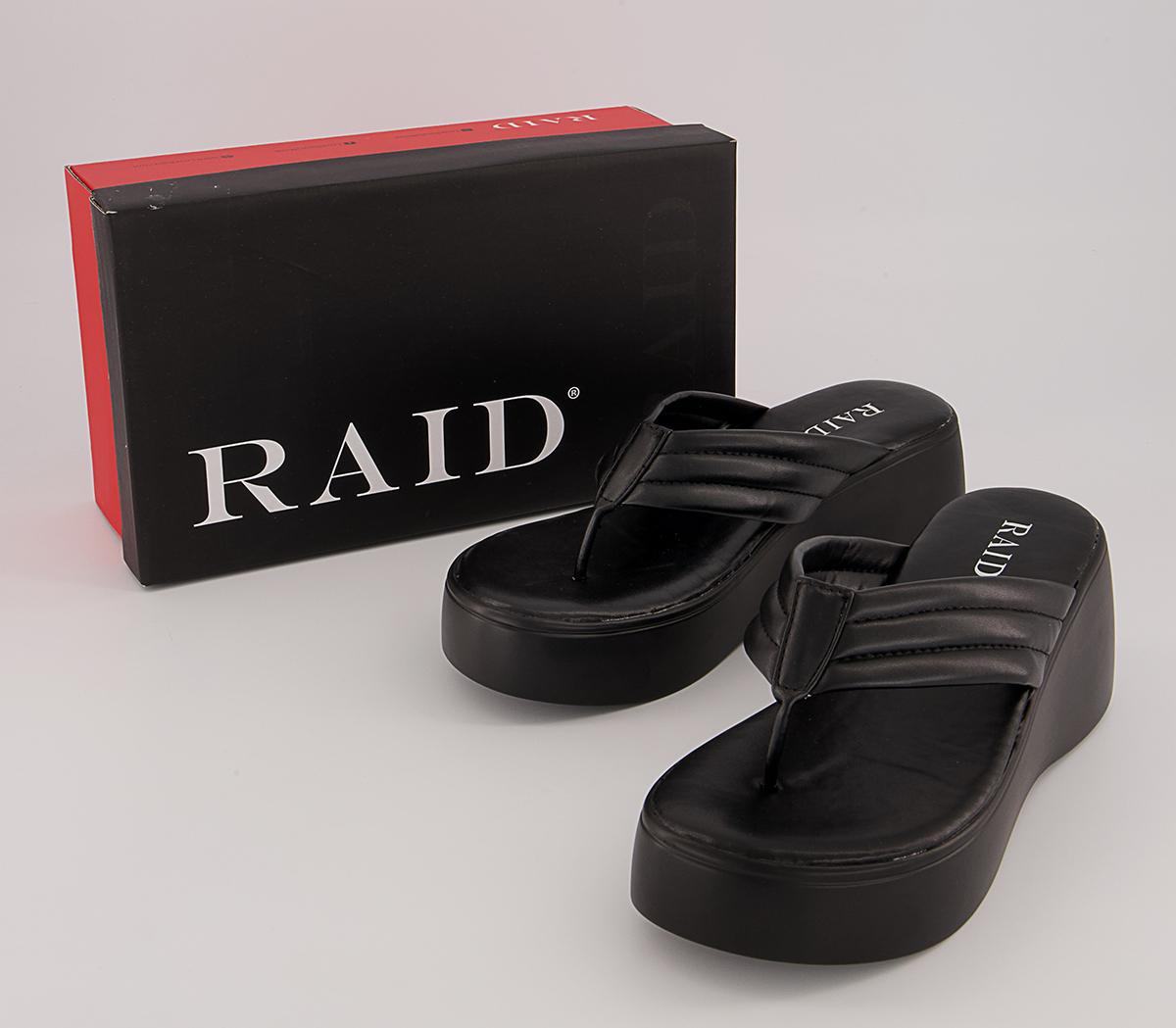 Raid Weylyn Cross Strap Wedges Raid Weylyn Cross Strap Wedges Black
